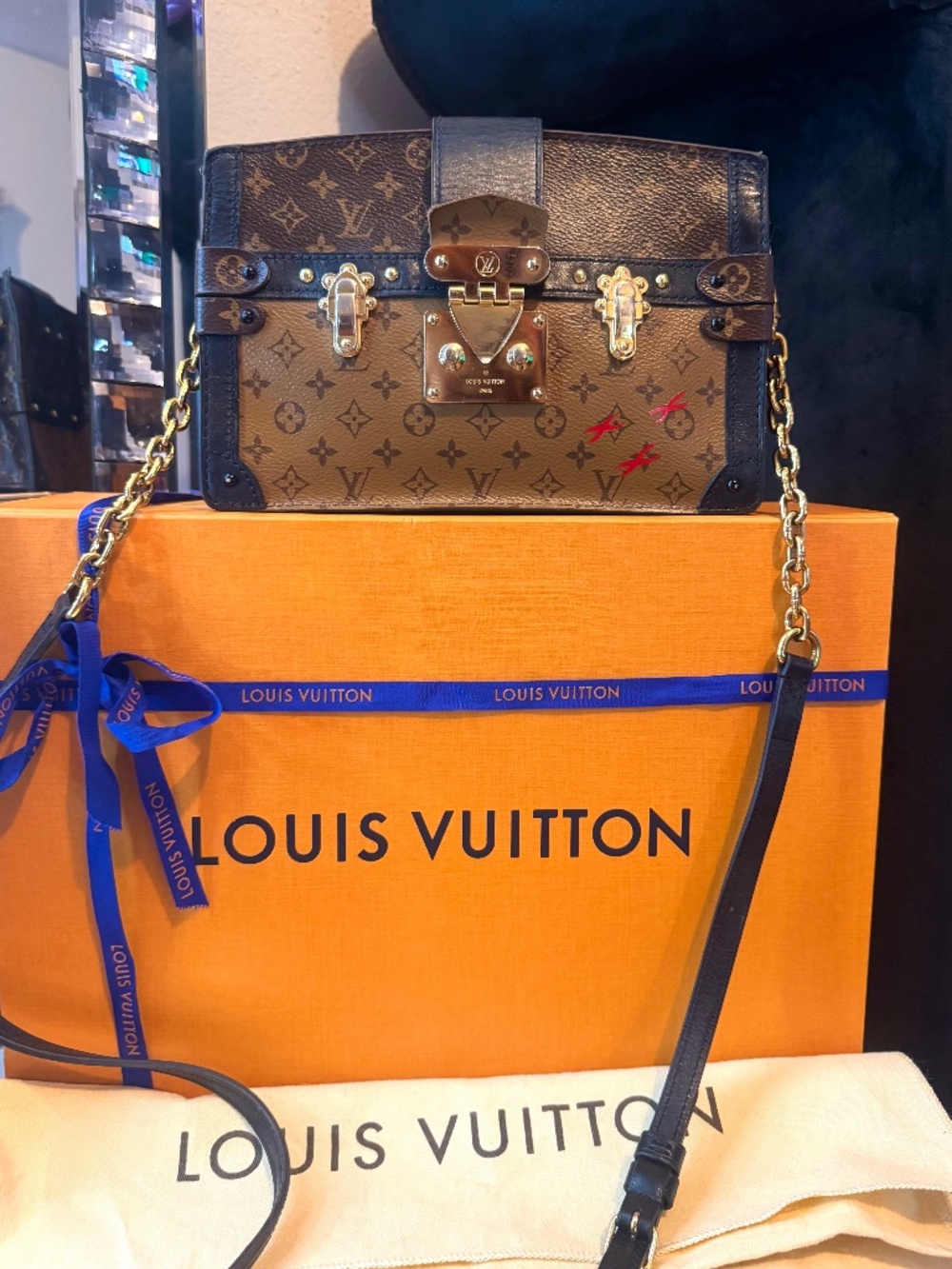 ✨ AUTHENTIC LOUIS VUITTON MONOGRAM TRUNK CLUTCH ✨